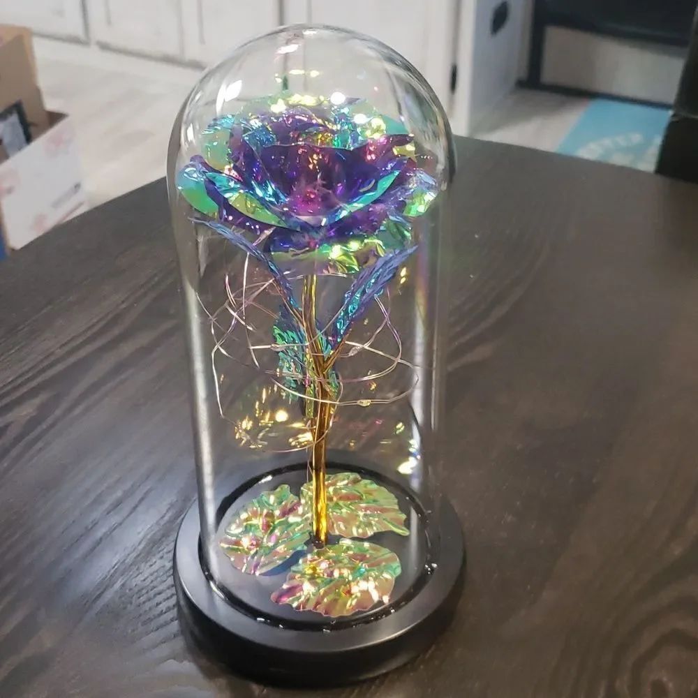 Enchanted LED Lighted Rose in Acrylic Dome - 5 Colors Available - Picture 7 of 9